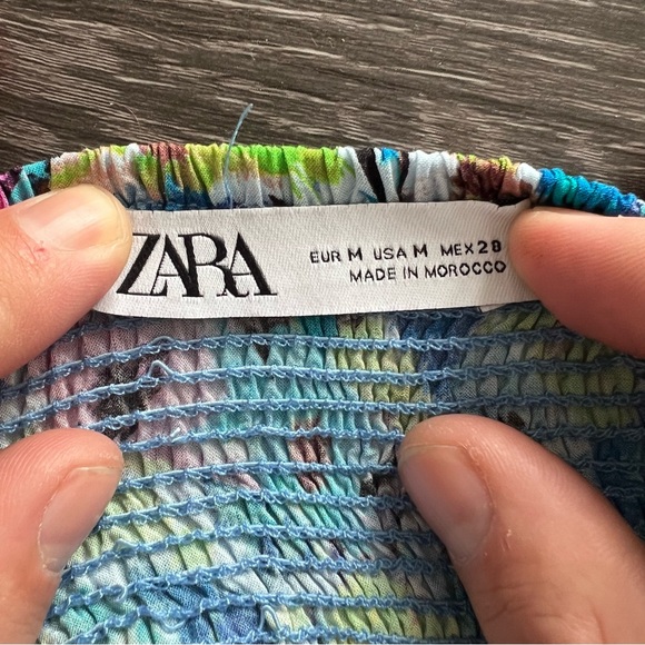 Zara Floral Printed Satin Dress - Picture 5 of 6